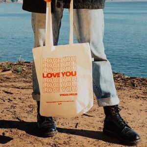 Spread Love Club Love You Shopping Bag Canvas Tote